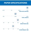 image:imageHammermill Paper Fore Multipurpose Paper 85x11 Letter 24lb 96 Bright  1 Pallet  32 Cartons  160000 Sheets 103283P5 Ream  2500 Sheets