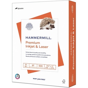 image:imageHammermill Printer Paper Premium Inkjet amp Laser Paper 24 Lb 85 x 111 Ream 500 Sheets  97 Bright Made in the USA 166140R1 Ream  500 Sheets
