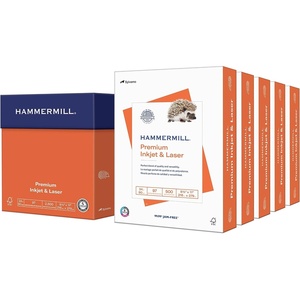 image:imageHammermill Printer Paper Premium Inkjet amp Laser Paper 24 Lb 85 x 111 Ream 500 Sheets  97 Bright Made in the USA 166140R5 Ream  2500 Sheets