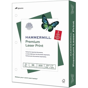 image:imageHammermill Printer Paper Premium Laser Print 24 lb 85 x 115 Ream 2500 Sheets  98 Bright Made in the USA 104640C1 Ream  500 Sheets