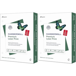image:imageHammermill Printer Paper Premium Laser Print 24 lb 85 x 115 Ream 2500 Sheets  98 Bright Made in the USA 104640C1 Ream  500 Sheets Pack of 2